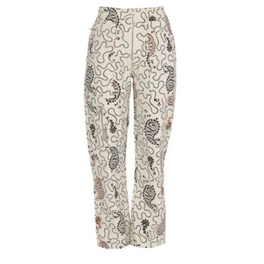 ISABEL MARANT ETOILE Tribal print cotton trousers Pant Size 4 Small(6-b64)